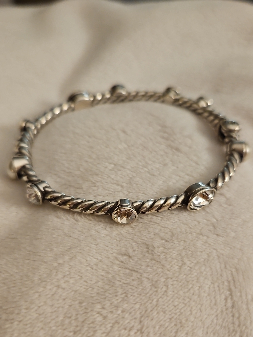 BRIGHTON Monte Carlo Twist Clamper Bracelet with Pearls & Crystals - Picture 5 of 9